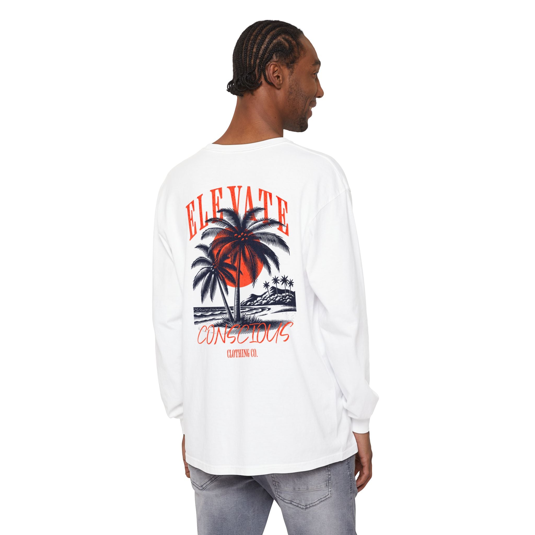 Elevate Consciousness Long Sleeve T-Shirt | Casual Wear, Beach Vibes, Unisex Gift, Summer Essentials, Everyday Comfort