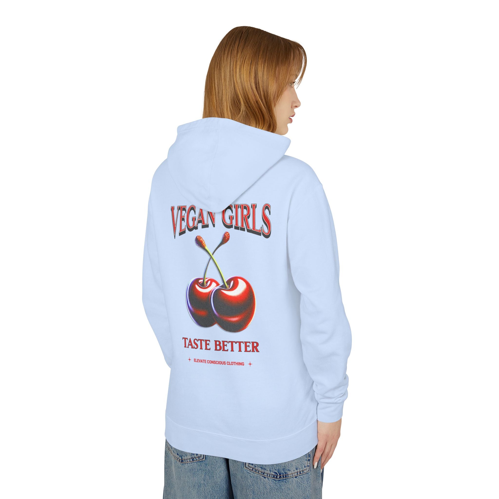 Chic Vegan Girls Hoodie - Lightweight Unisex Sweatshirt, Perfect for Eco-Friendly Fashion, Casual Outings, Gifts, Festivals