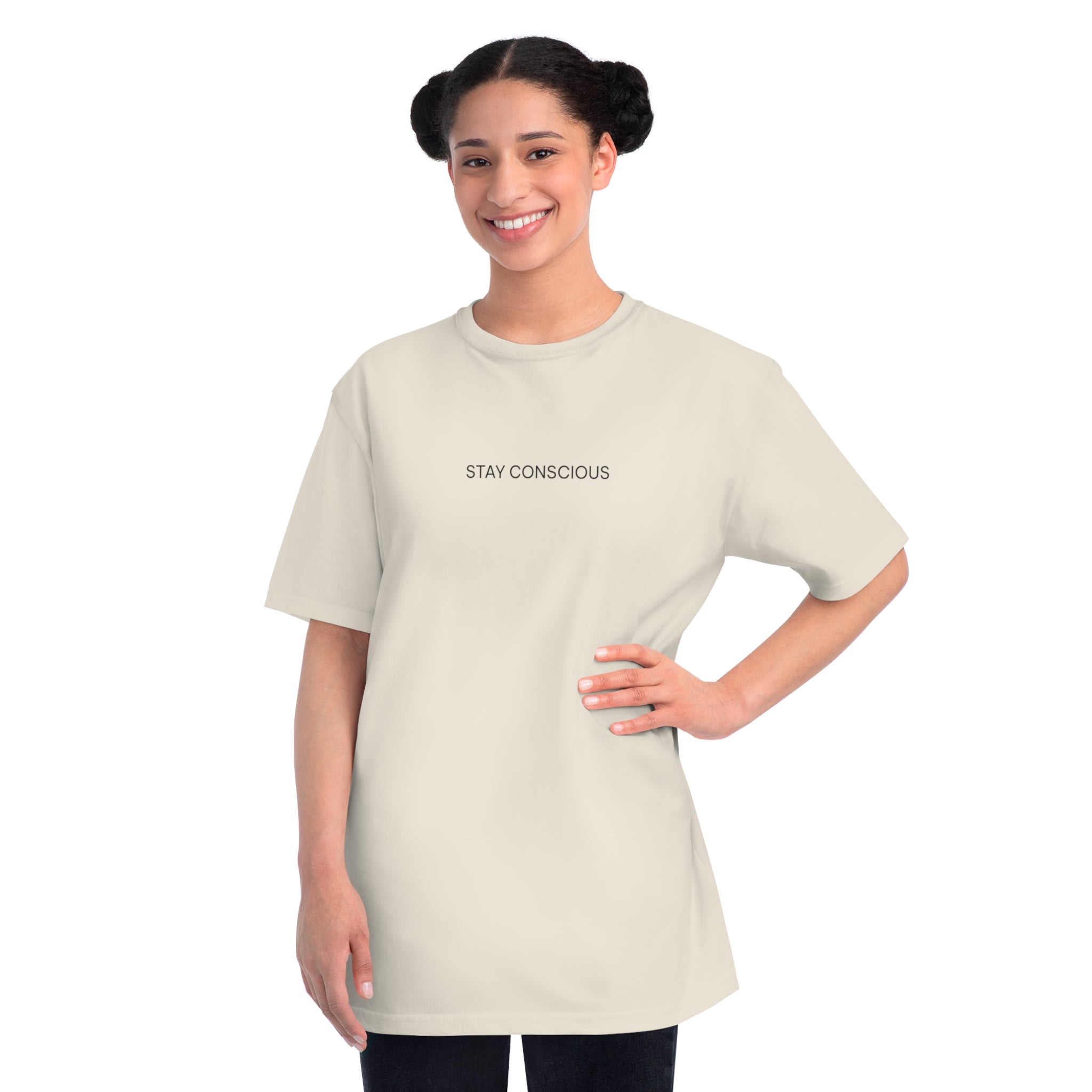 Organic Unisex T-Shirt - Stay Conscious, Eco-Friendly Apparel, Casual Wear, Conscious Living, Sustainable Fashion, Gift Ideas