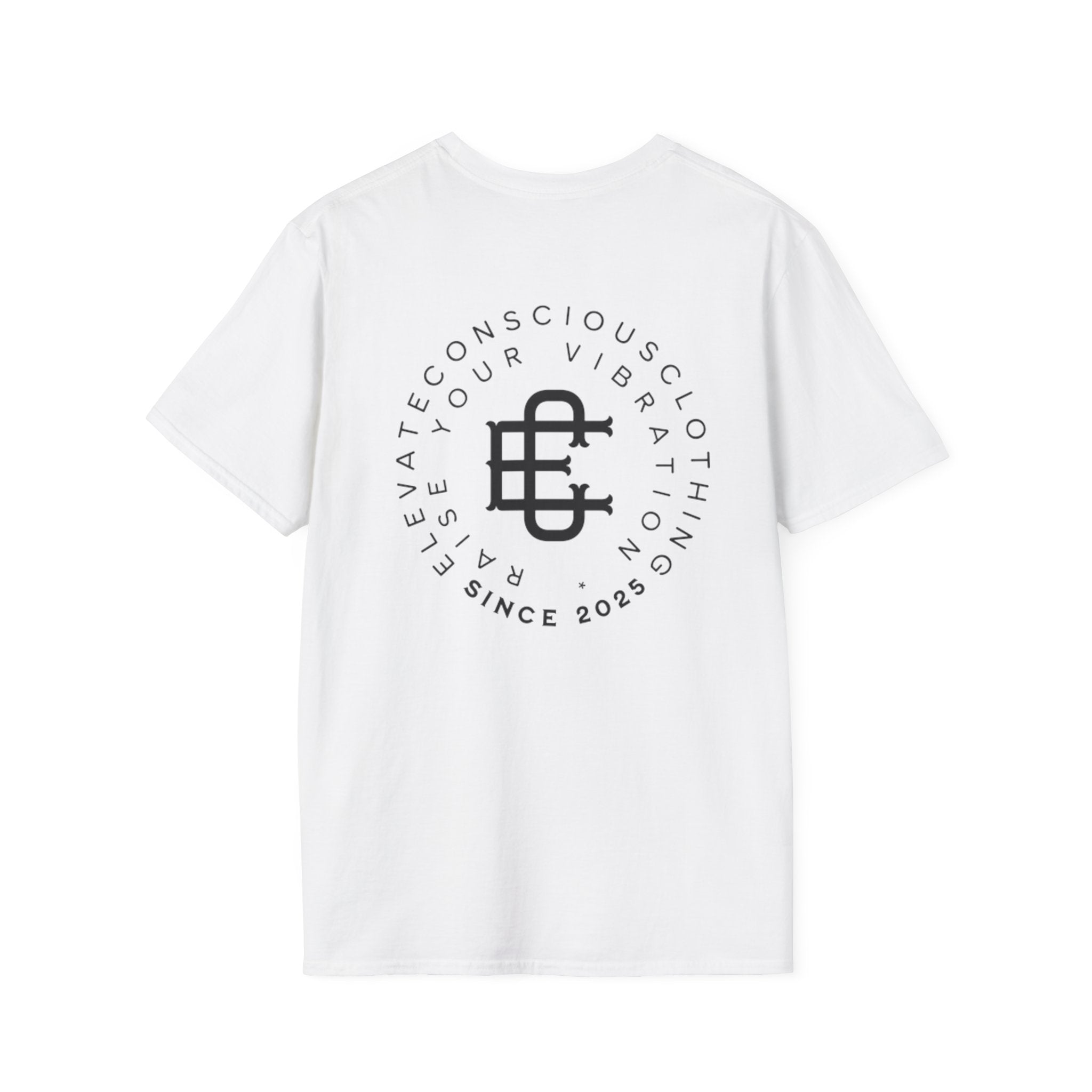 Elevate Your Vibration Unisex Softstyle T-Shirt, Conscious Clothing, Eco-Friendly Tee, Casual Wear, Gift for Him/Her