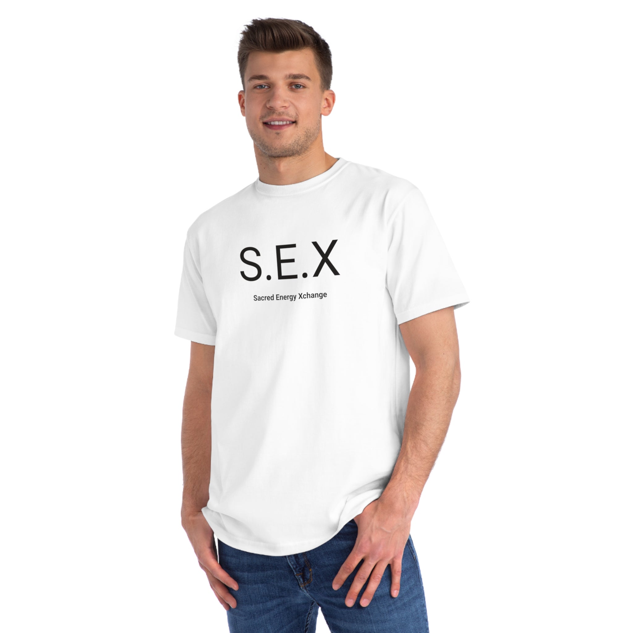Sacred Energy Exchange T-Shirt | Organic Unisex Tee for Mindfulness & Wellness, Perfect for Yoga, Meditation, Birthdays, and Gifts