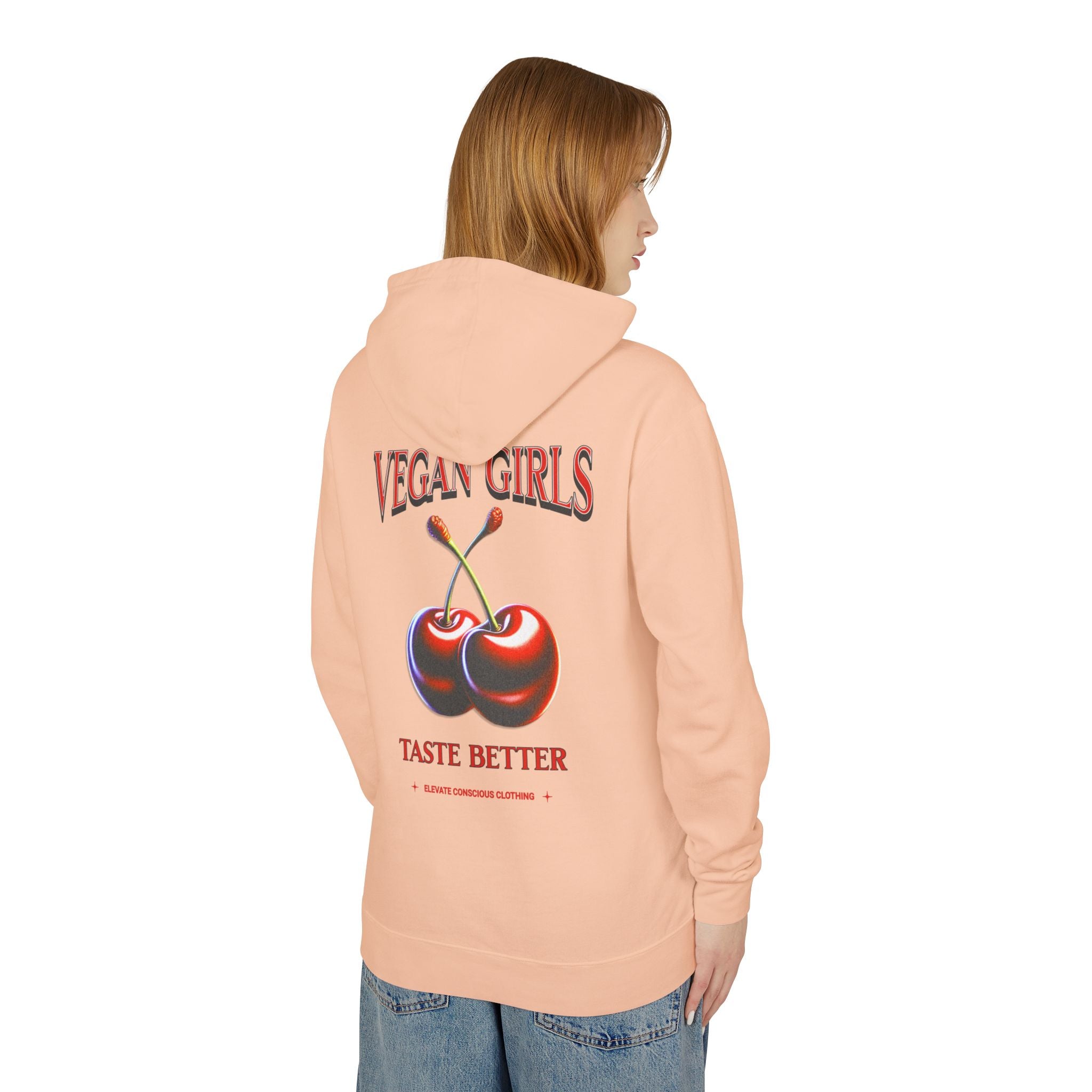 Chic Vegan Girls Hoodie - Lightweight Unisex Sweatshirt, Perfect for Eco-Friendly Fashion, Casual Outings, Gifts, Festivals
