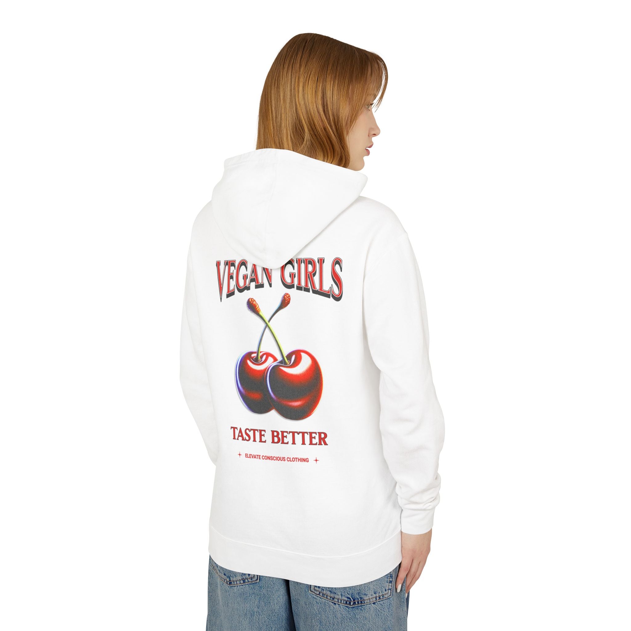 Chic Vegan Girls Hoodie - Lightweight Unisex Sweatshirt, Perfect for Eco-Friendly Fashion, Casual Outings, Gifts, Festivals