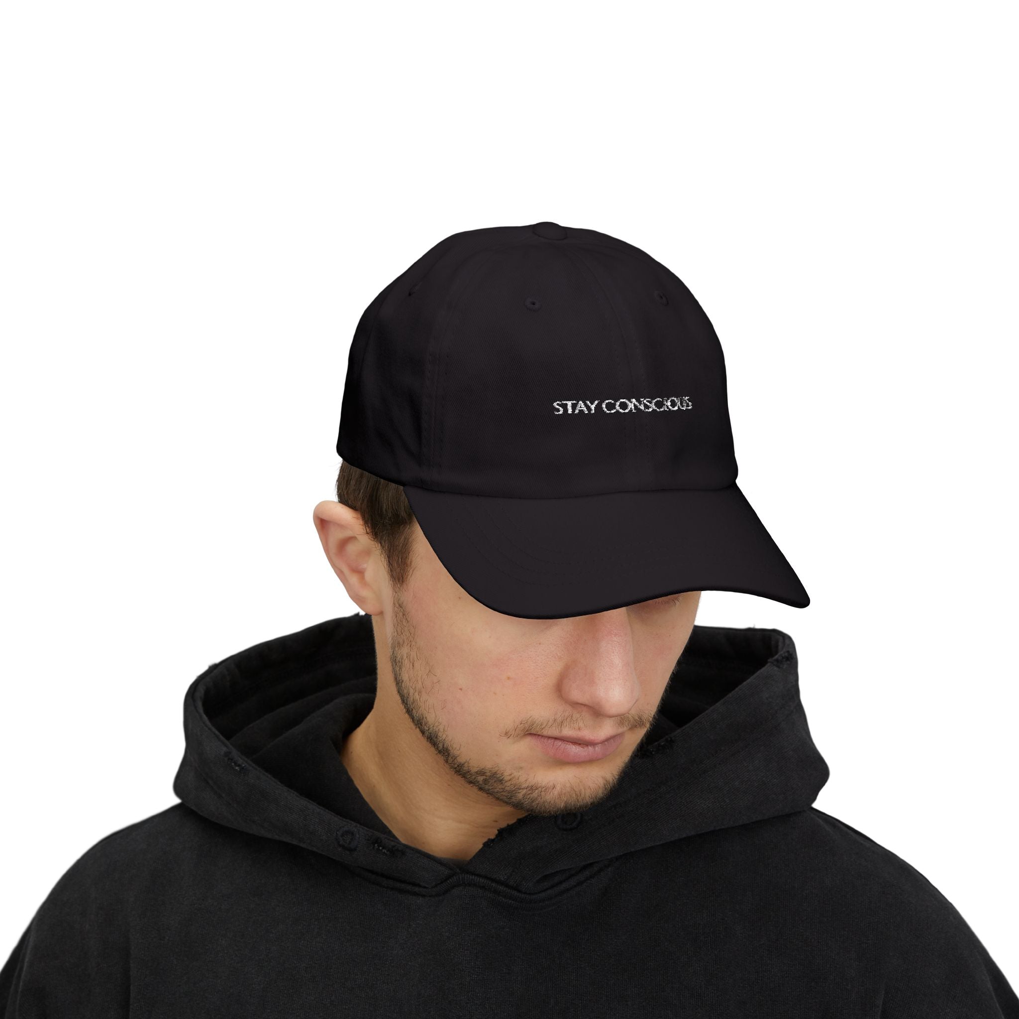 Stay Conscious Classic Dad Cap - Casual Gift, Adjustable Hat, Everyday Wear, Trendy Accessories, Conscious Living
