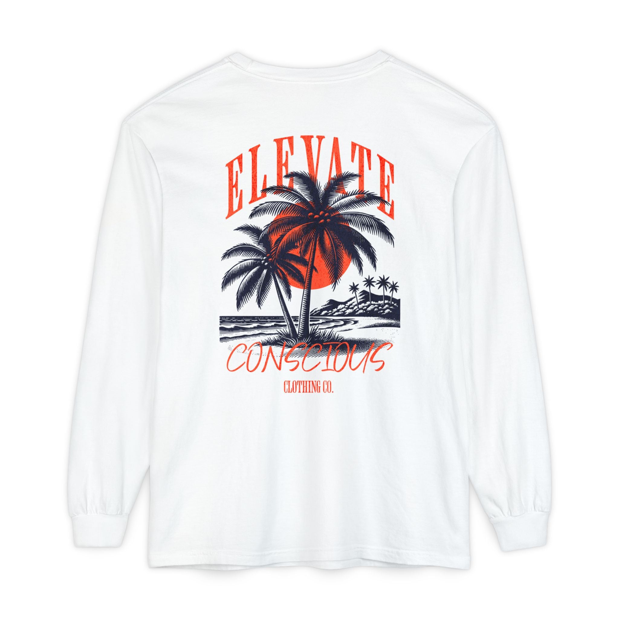 Elevate Consciousness Long Sleeve T-Shirt | Casual Wear, Beach Vibes, Unisex Gift, Summer Essentials, Everyday Comfort
