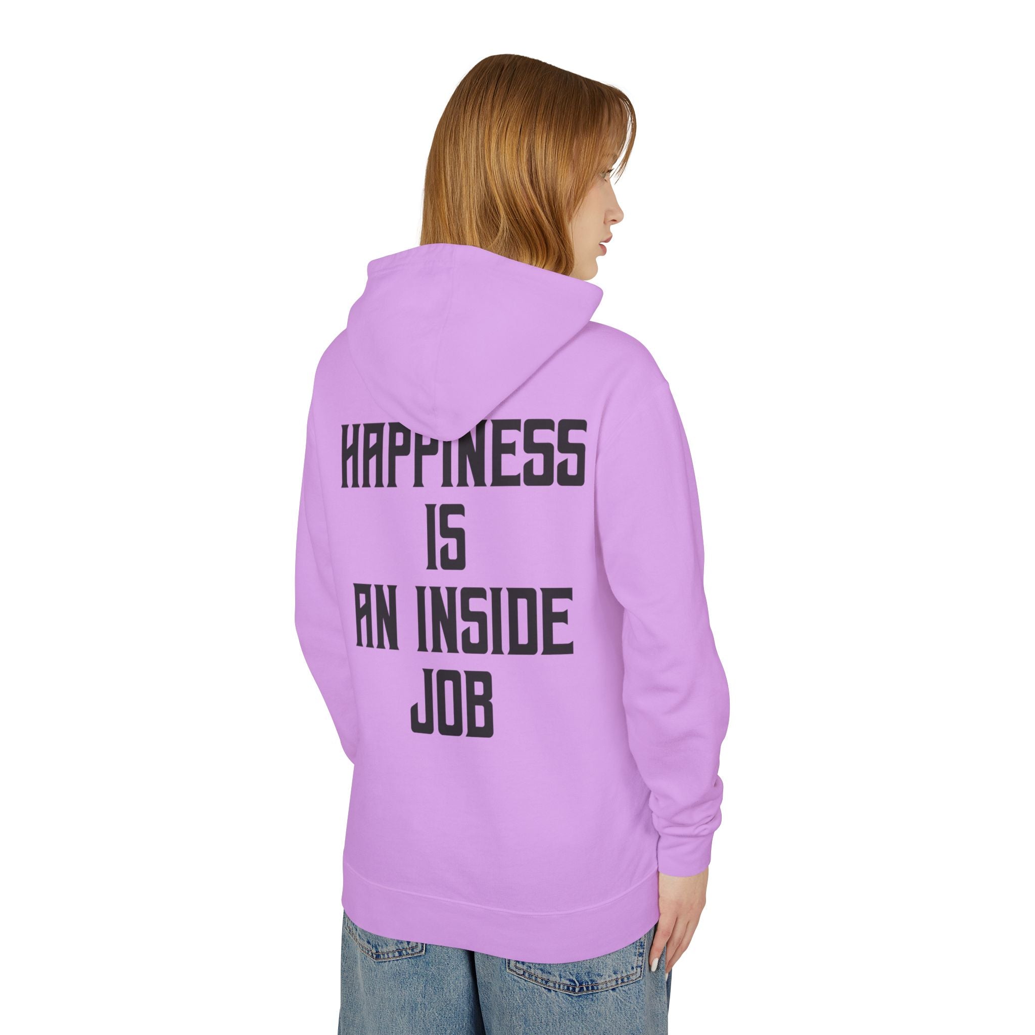 Unisex Inspirational Hoodie, Elevate Conscious Clothing, Happiness Inside Job Sweatshirt, Casual Unisex Apparel, Gift for Mindfulness Lovers