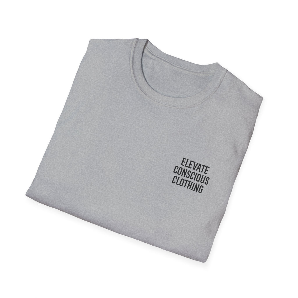 Elevate Your Vibration Unisex Softstyle T-Shirt, Conscious Clothing, Eco-Friendly Tee, Casual Wear, Gift for Him/Her