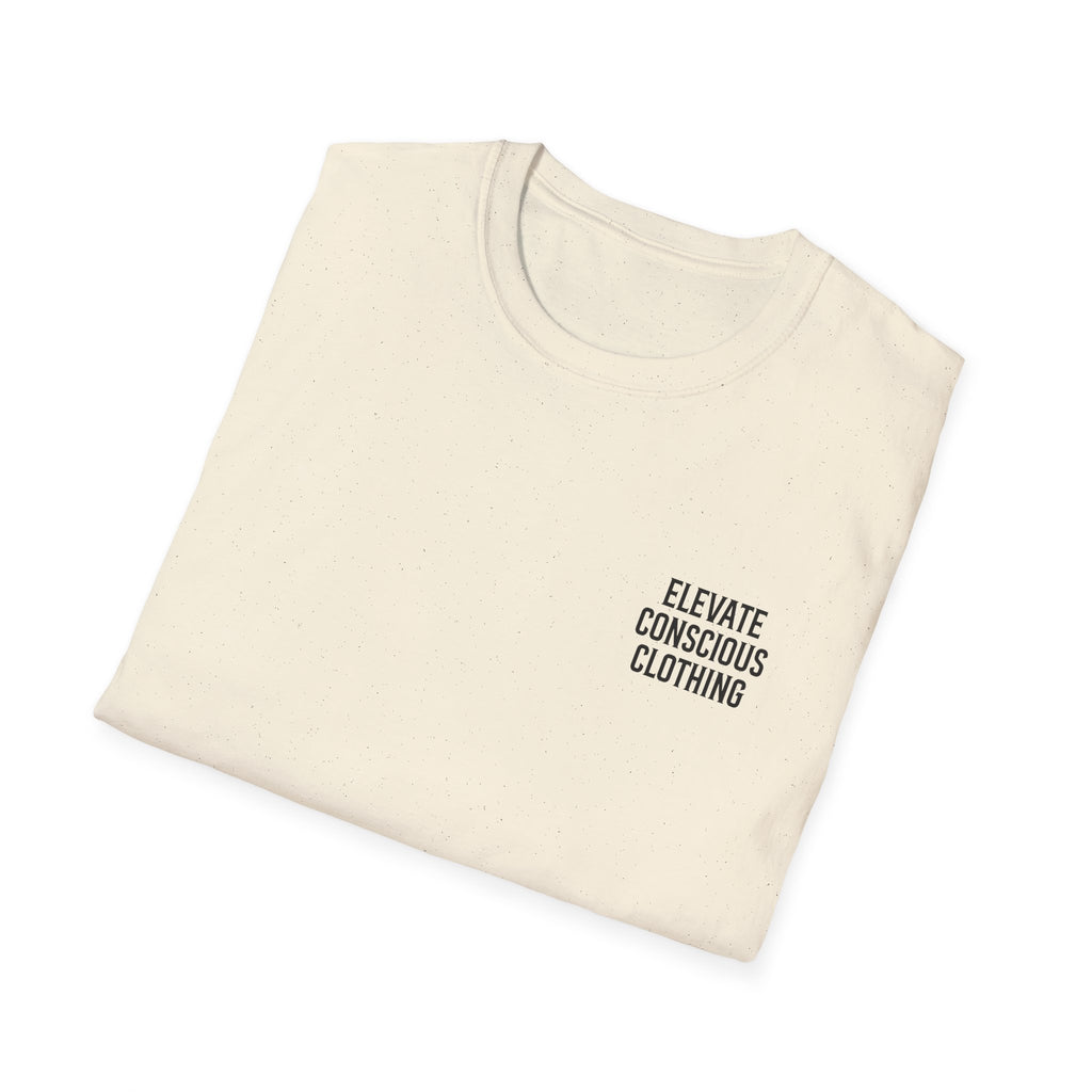 Elevate Your Vibration Unisex Softstyle T-Shirt, Conscious Clothing, Eco-Friendly Tee, Casual Wear, Gift for Him/Her