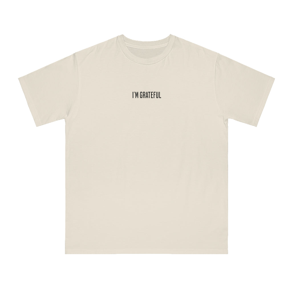 Grateful Organic Unisex Classic T-Shirt, Casual Tee, Gift for Her, Sustainable Fashion, Everyday Wear, Appreciation Shirt