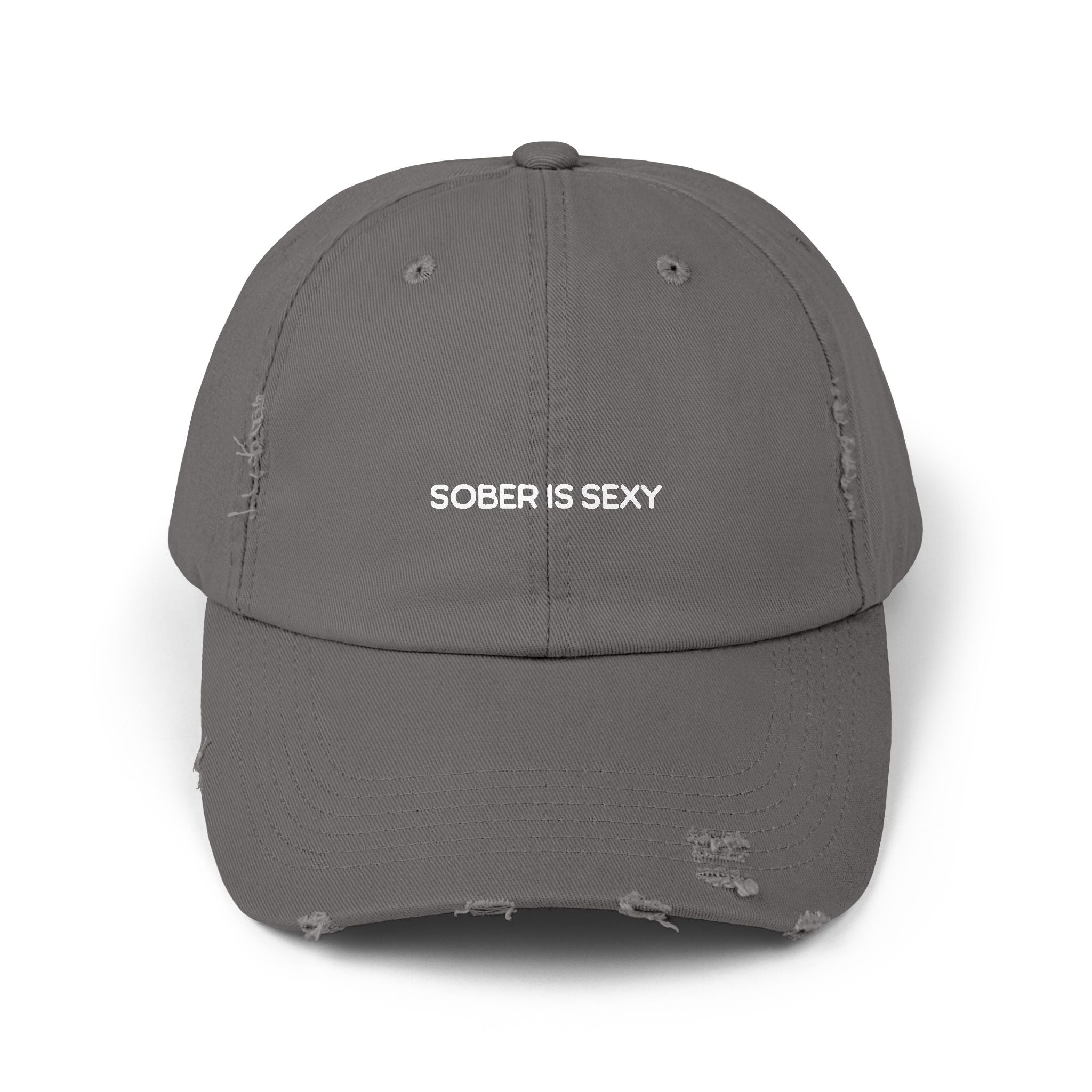 Sober Is Sexy Distressed Baseball Cap
