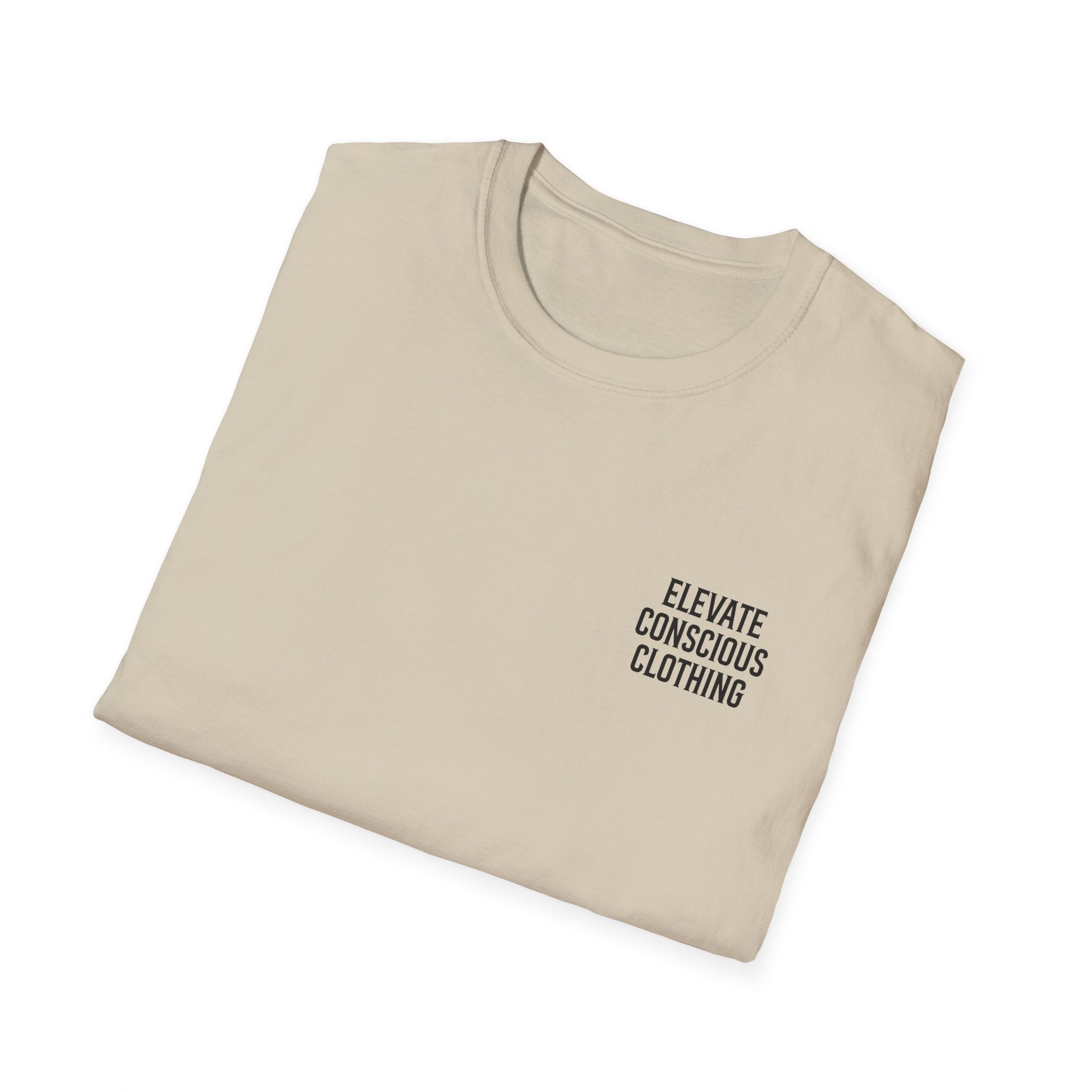 Elevate Your Vibration Unisex Softstyle T-Shirt, Conscious Clothing, Eco-Friendly Tee, Casual Wear, Gift for Him/Her