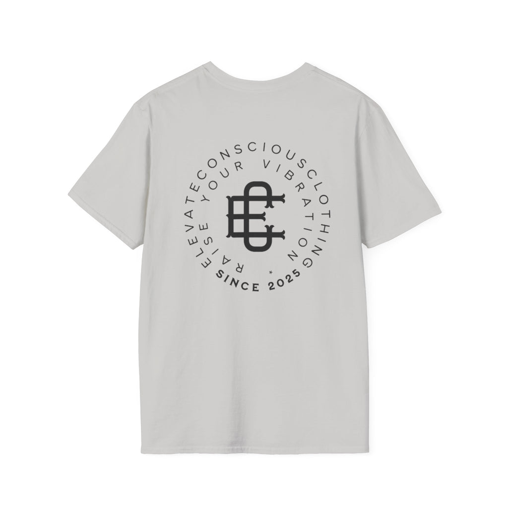 Elevate Your Vibration Unisex Softstyle T-Shirt, Conscious Clothing, Eco-Friendly Tee, Casual Wear, Gift for Him/Her