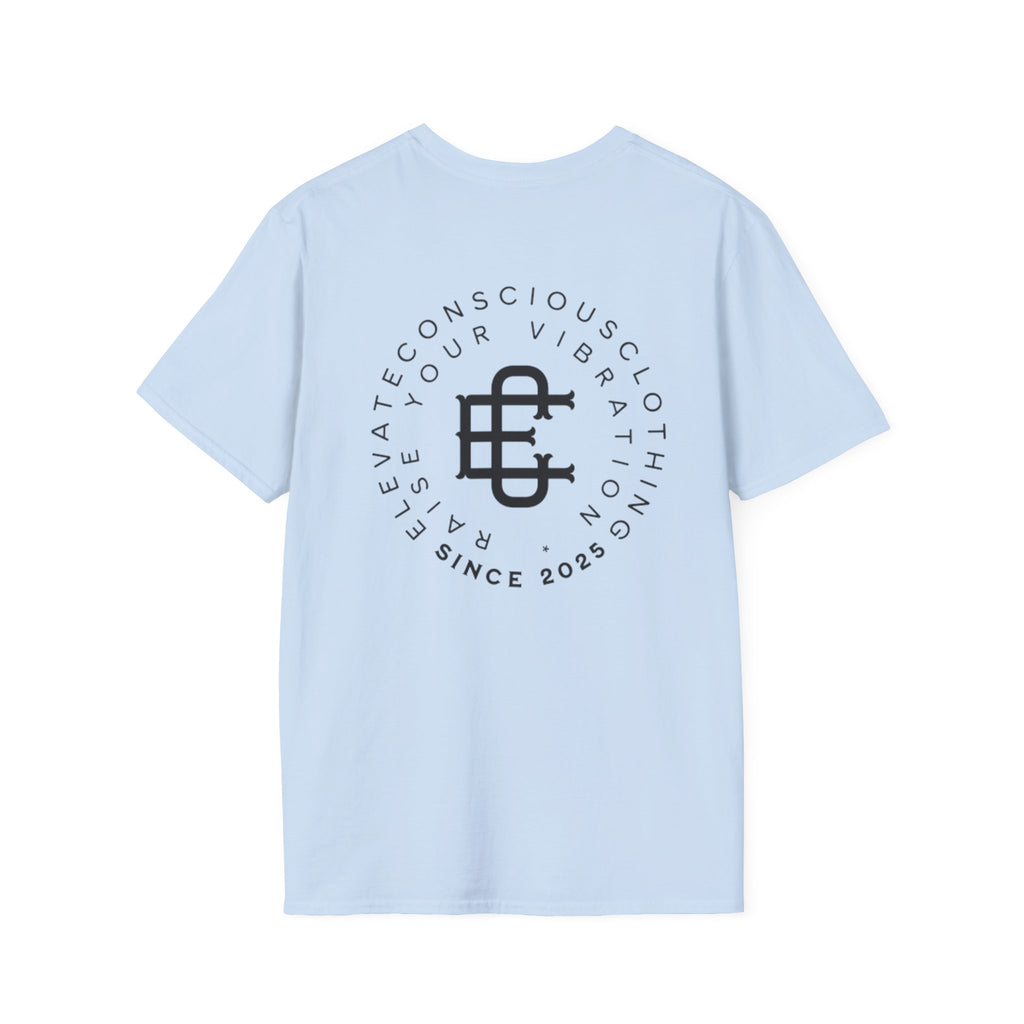 Elevate Your Vibration Unisex Softstyle T-Shirt, Conscious Clothing, Eco-Friendly Tee, Casual Wear, Gift for Him/Her