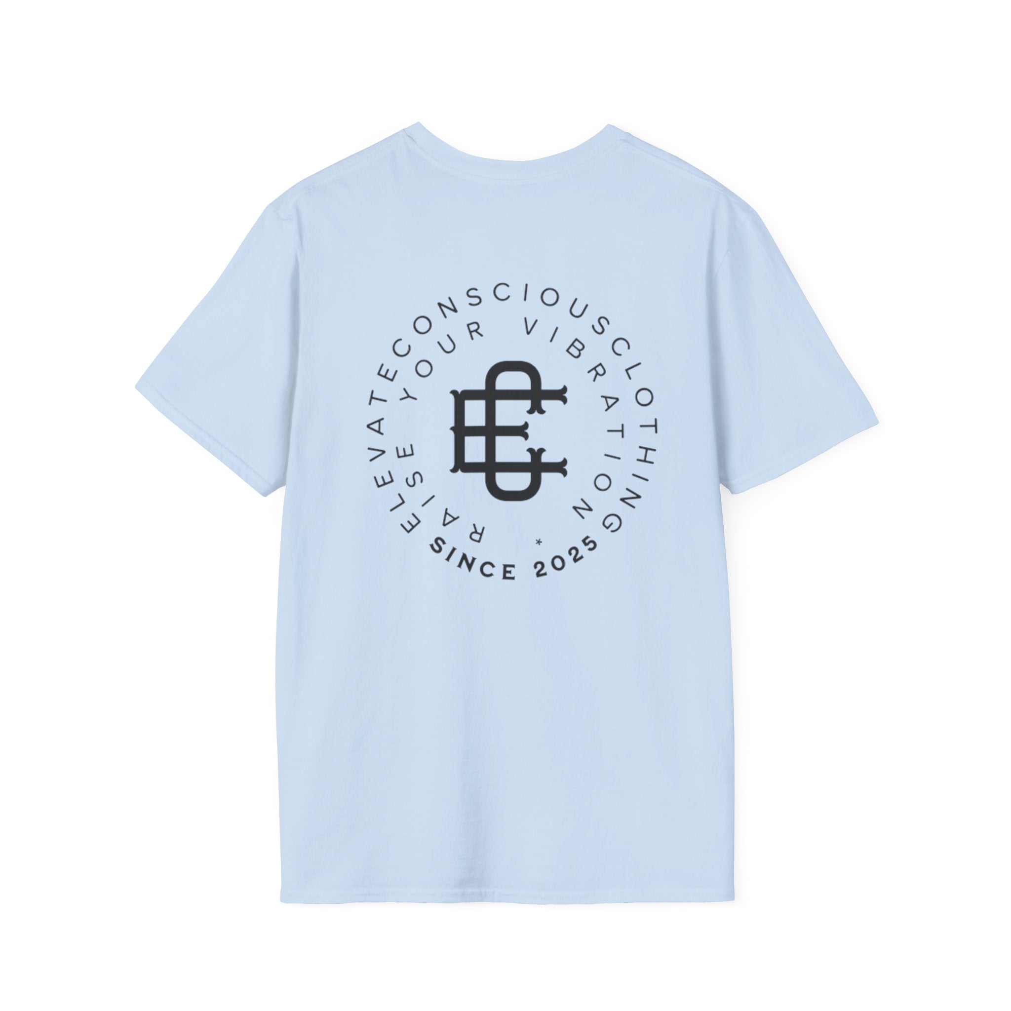Elevate Your Vibration Unisex Softstyle T-Shirt, Conscious Clothing, Eco-Friendly Tee, Casual Wear, Gift for Him/Her