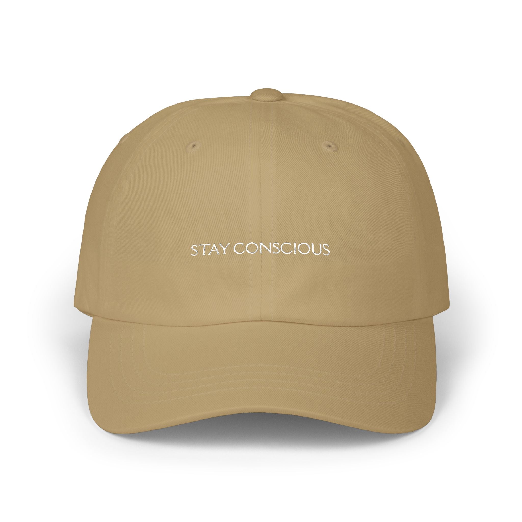 Stay Conscious Classic Dad Cap - Casual Gift, Adjustable Hat, Everyday Wear, Trendy Accessories, Conscious Living