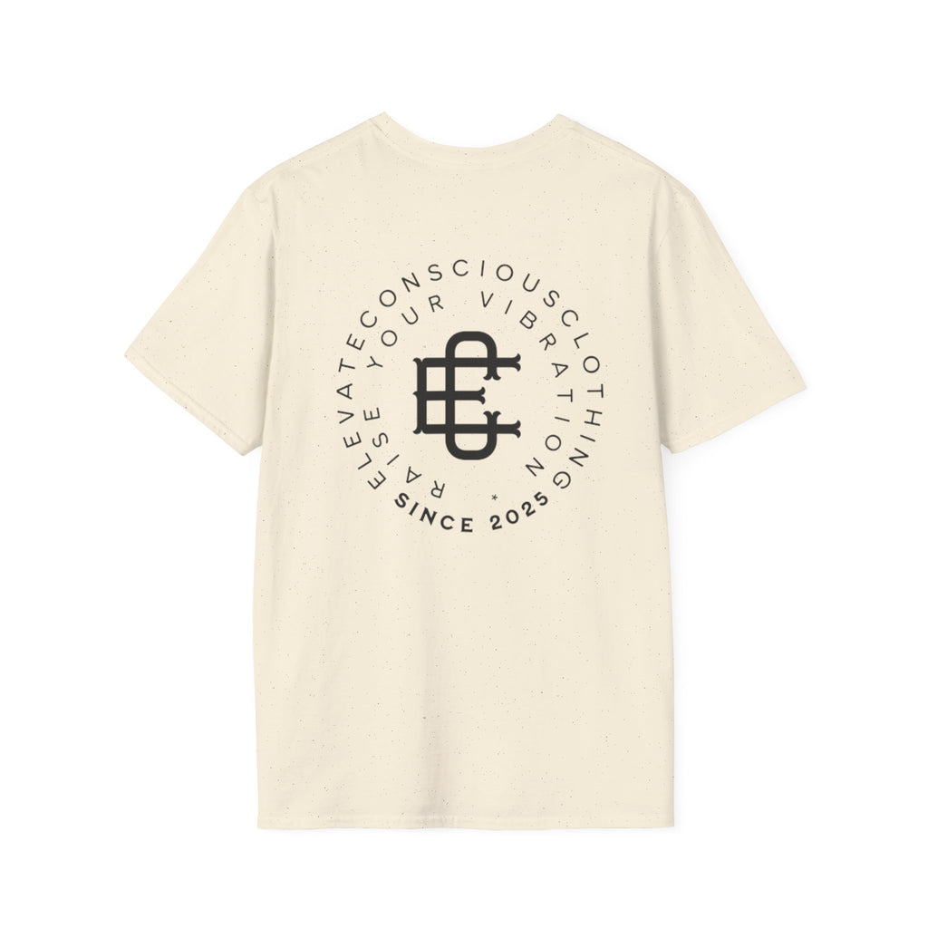 Elevate Your Vibration Unisex Softstyle T-Shirt, Conscious Clothing, Eco-Friendly Tee, Casual Wear, Gift for Him/Her