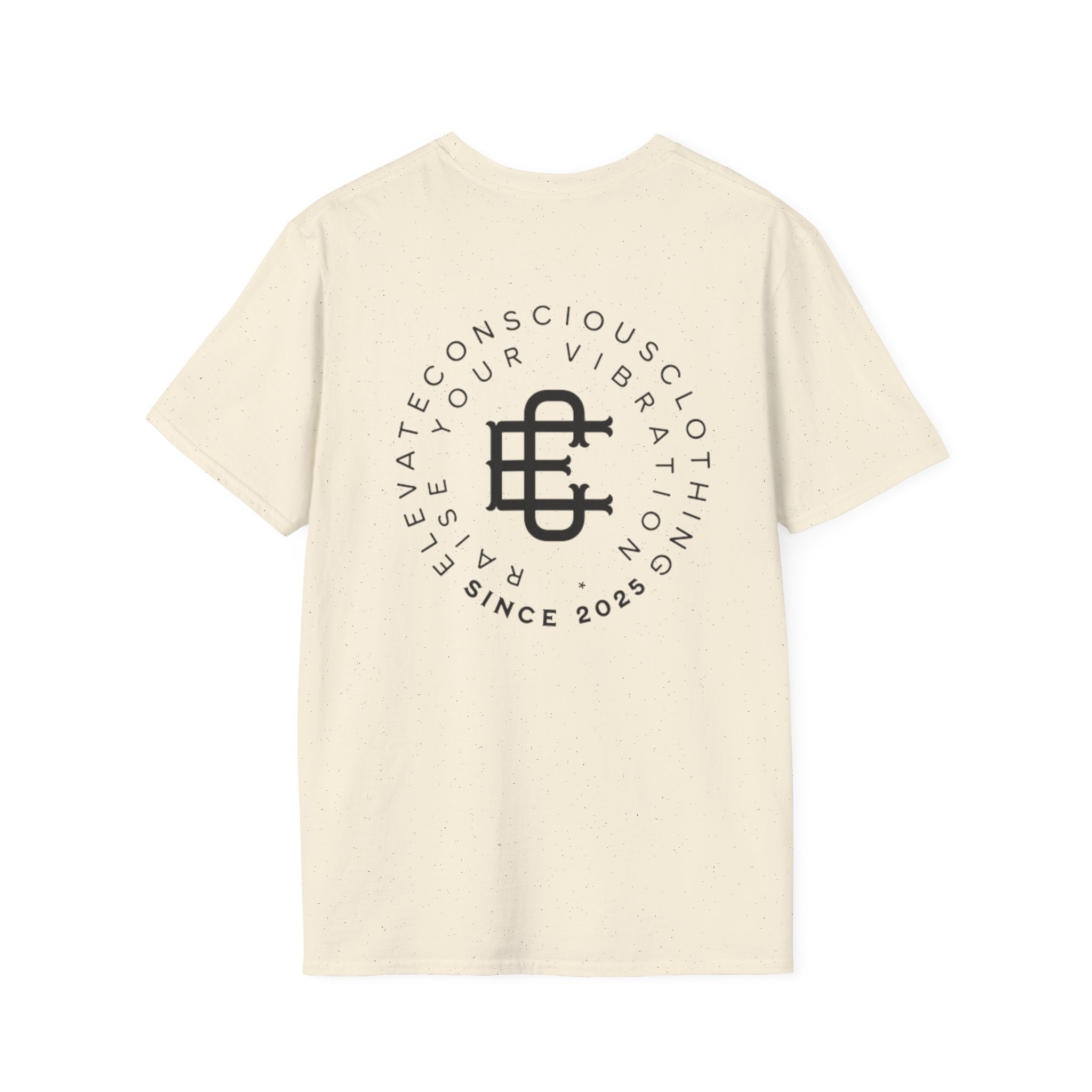 Elevate Your Vibration Unisex Softstyle T-Shirt, Conscious Clothing, Eco-Friendly Tee, Casual Wear, Gift for Him/Her