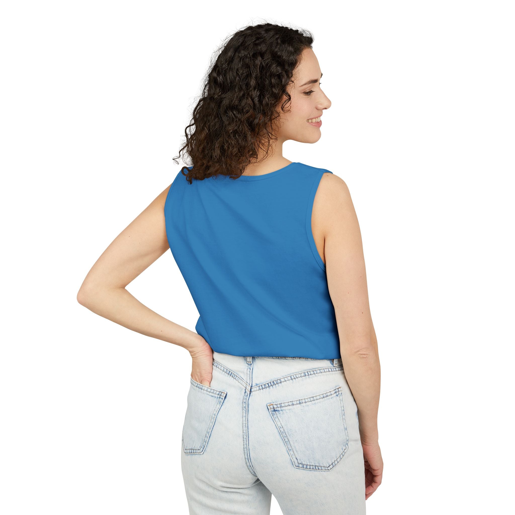 Elevate Conscious Clothing Unisex Garment-Dyed Tank Top | Summer Essential, Casual Wear, Yoga Top, Festival Outfit, Gift Idea