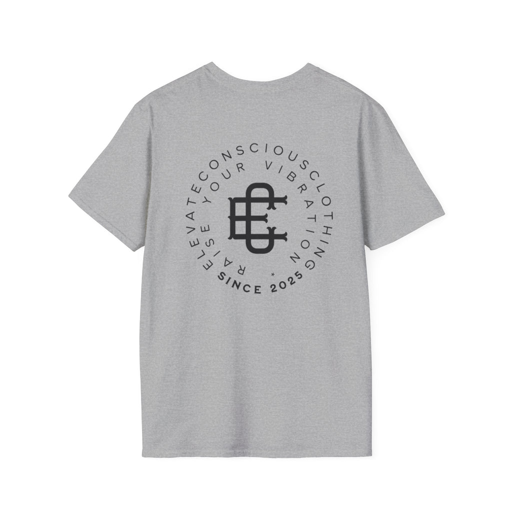 Elevate Your Vibration Unisex Softstyle T-Shirt, Conscious Clothing, Eco-Friendly Tee, Casual Wear, Gift for Him/Her