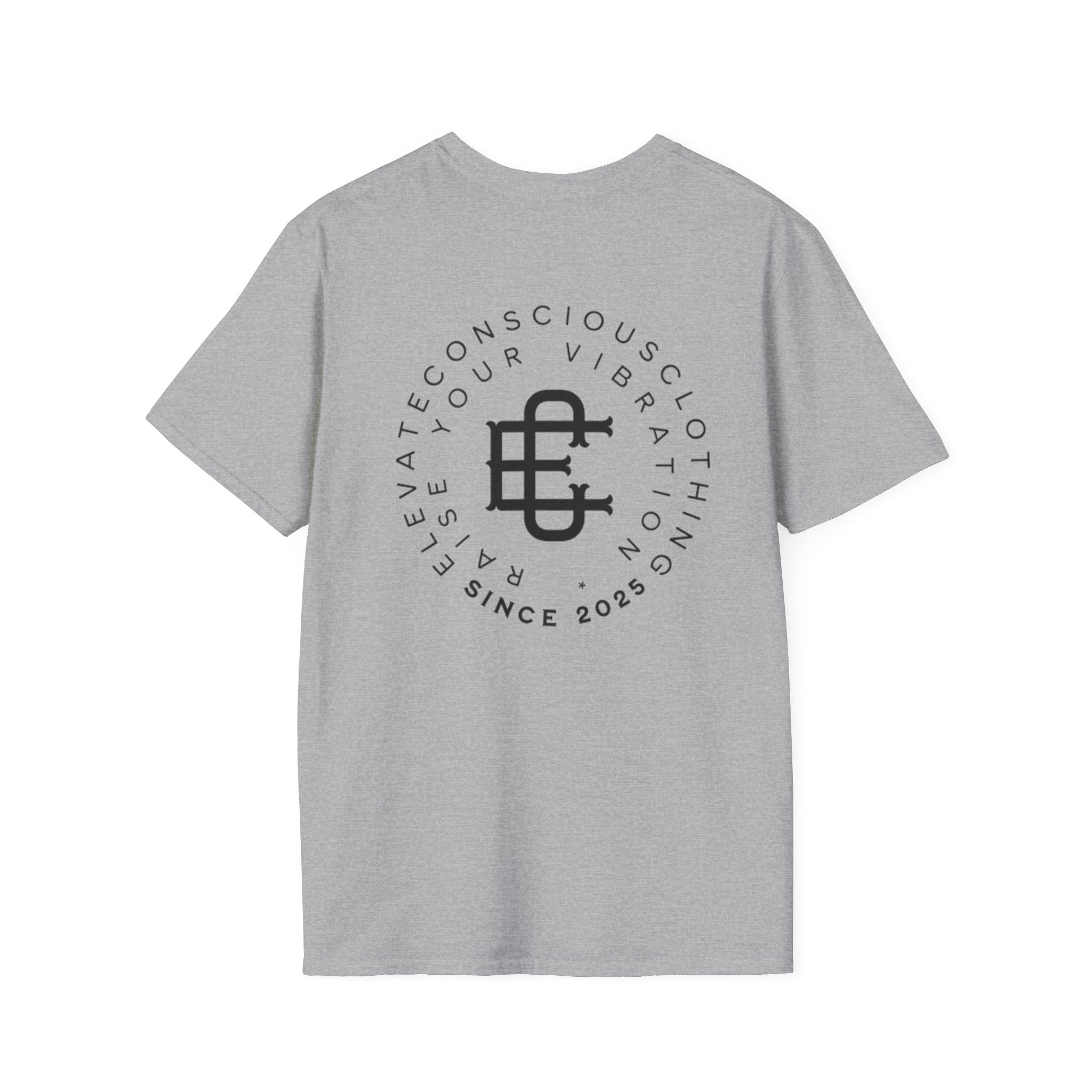 Elevate Your Vibration Unisex Softstyle T-Shirt, Conscious Clothing, Eco-Friendly Tee, Casual Wear, Gift for Him/Her