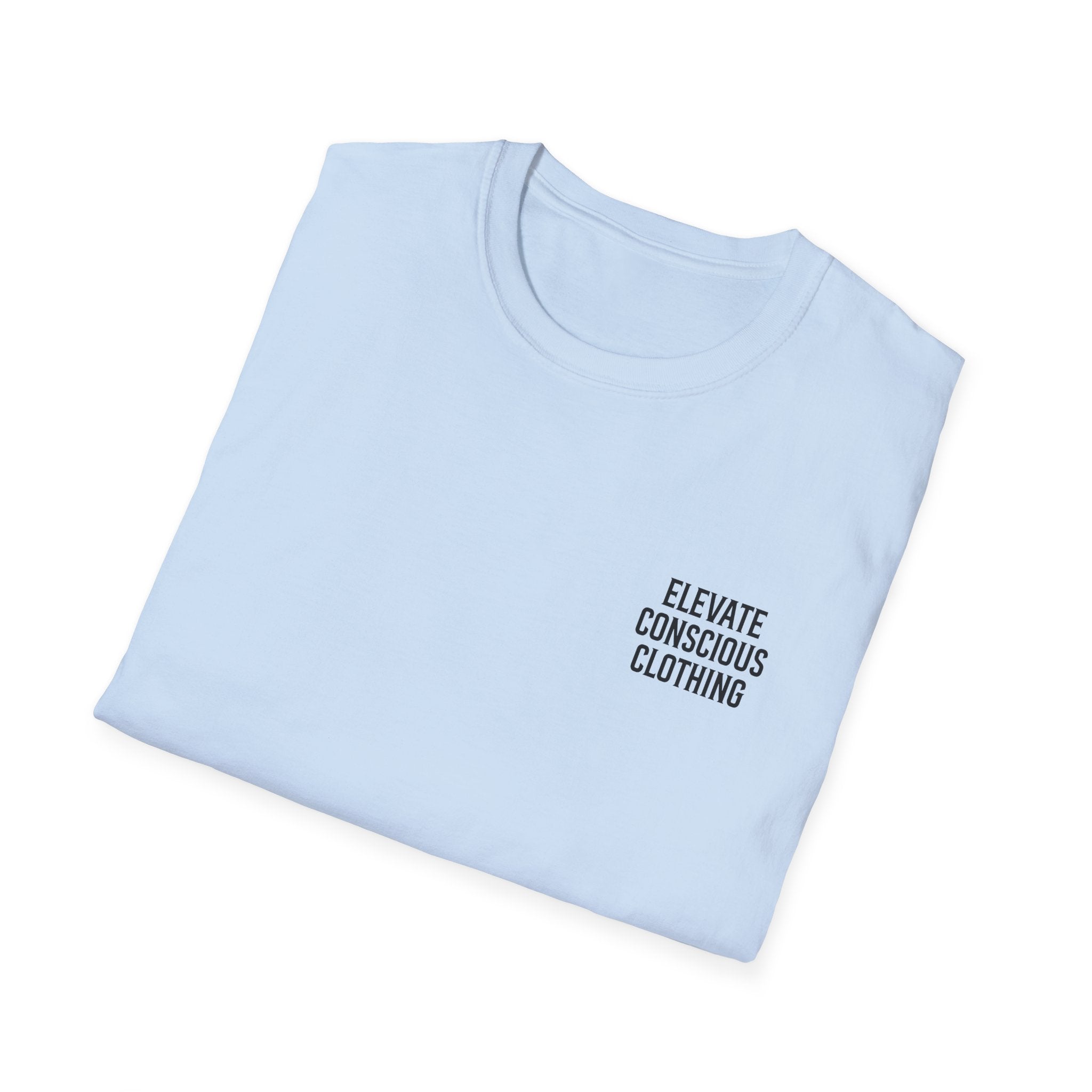 Elevate Your Vibration Unisex Softstyle T-Shirt, Conscious Clothing, Eco-Friendly Tee, Casual Wear, Gift for Him/Her