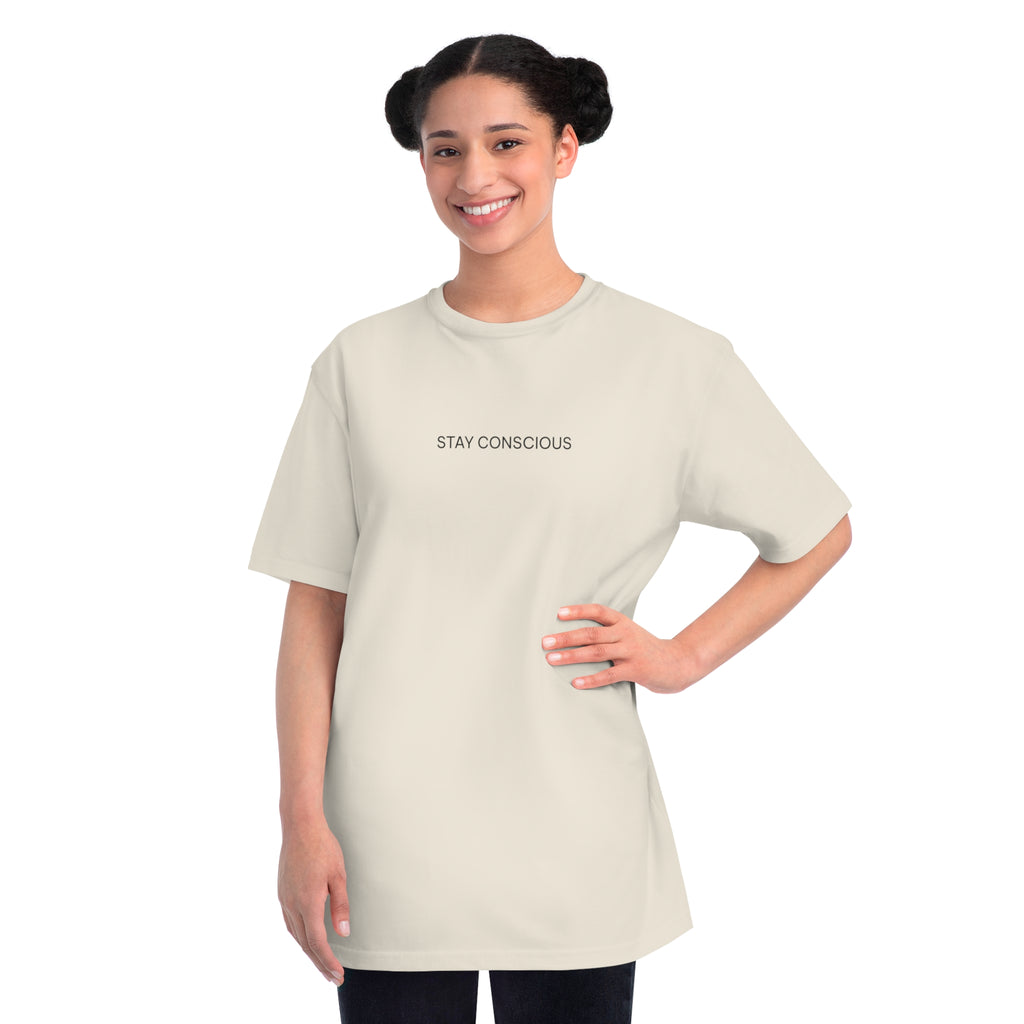 Organic Unisex T-Shirt - Stay Conscious, Eco-Friendly Apparel, Casual Wear, Conscious Living, Sustainable Fashion, Gift Ideas