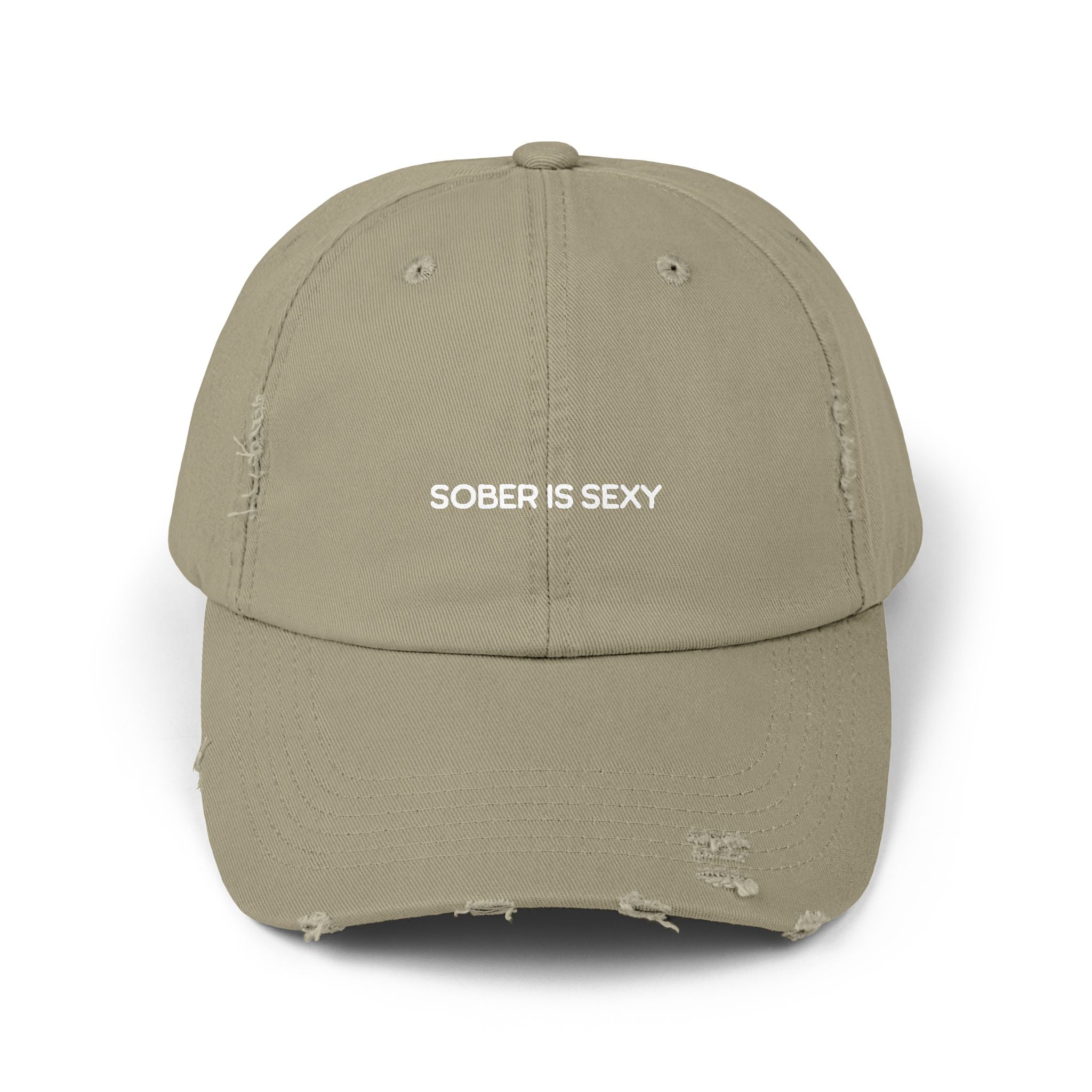 Sober Is Sexy Distressed Baseball Cap