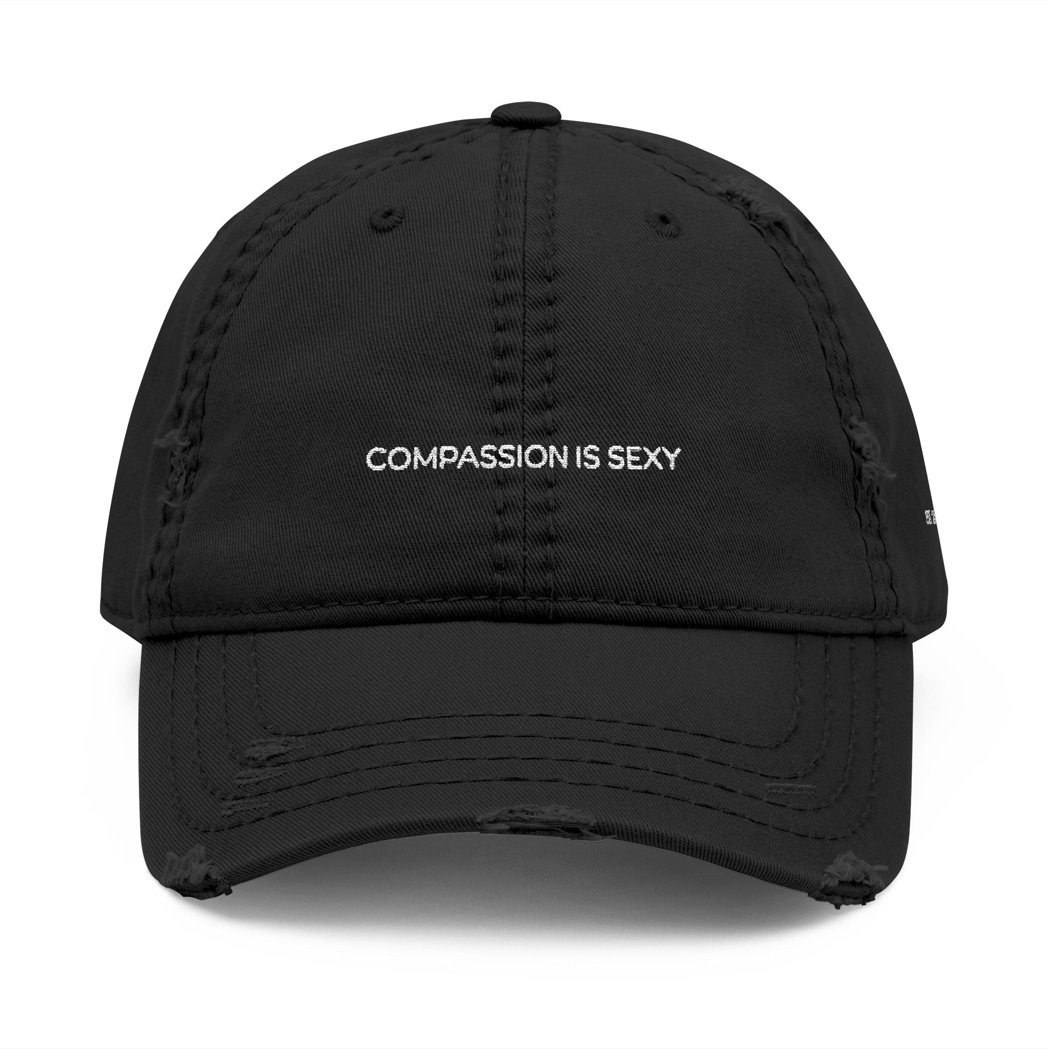 Distressed Dad Hat with 'Compassion is Sexy' Embroidery - Casual Fashion Accessory, Perfect Gift for Fathers Day, Trendy Everyday [...]