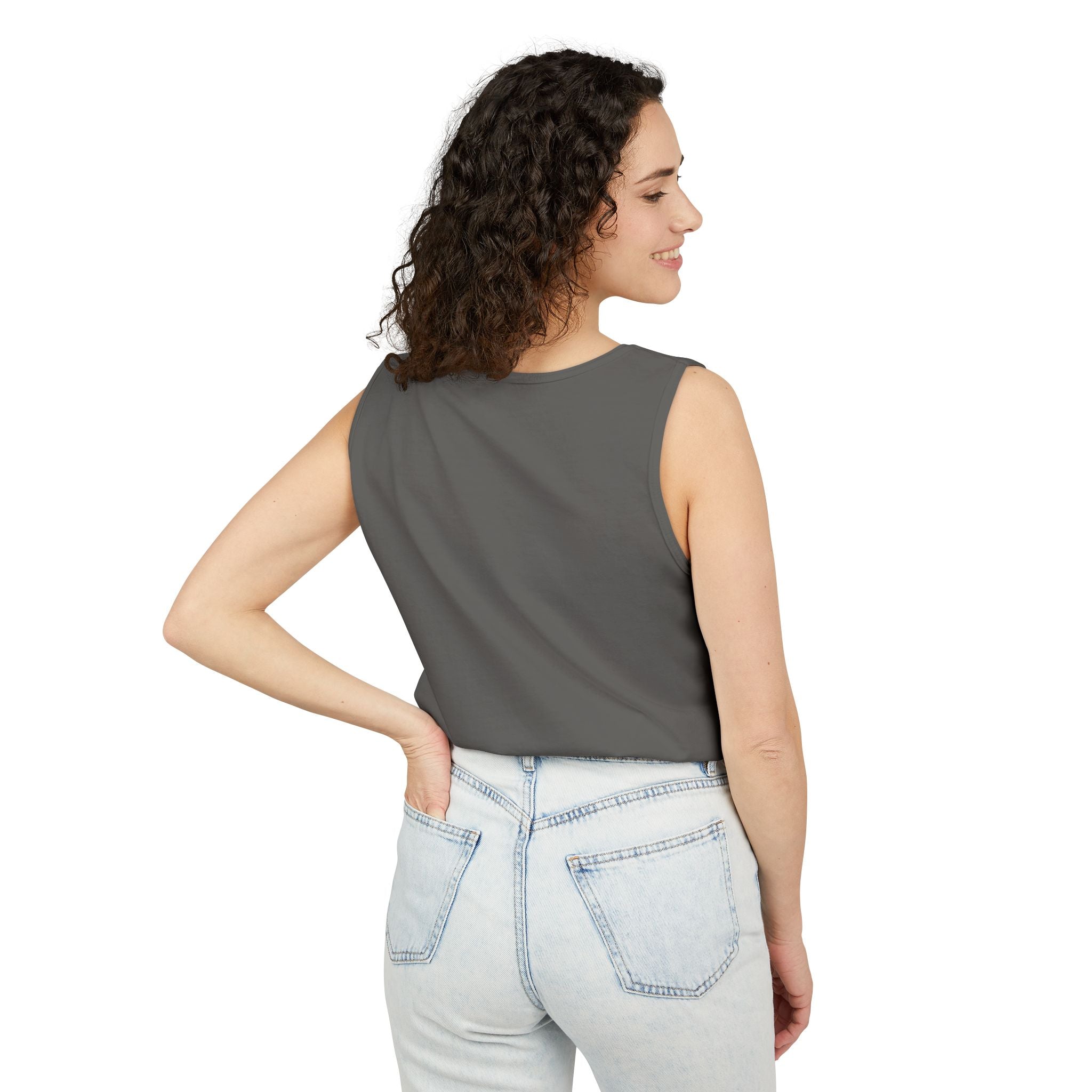 Elevate Conscious Clothing Unisex Garment-Dyed Tank Top | Summer Essential, Casual Wear, Yoga Top, Festival Outfit, Gift Idea