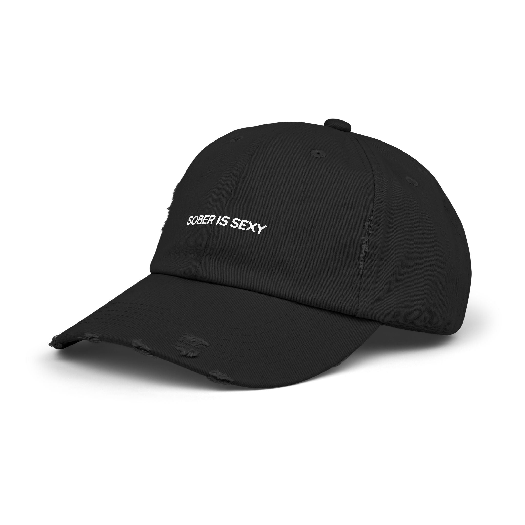 Sober Is Sexy Distressed Baseball Cap