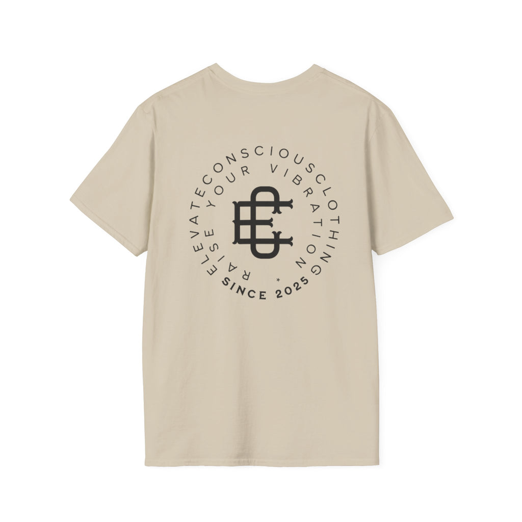Elevate Your Vibration Unisex Softstyle T-Shirt, Conscious Clothing, Eco-Friendly Tee, Casual Wear, Gift for Him/Her