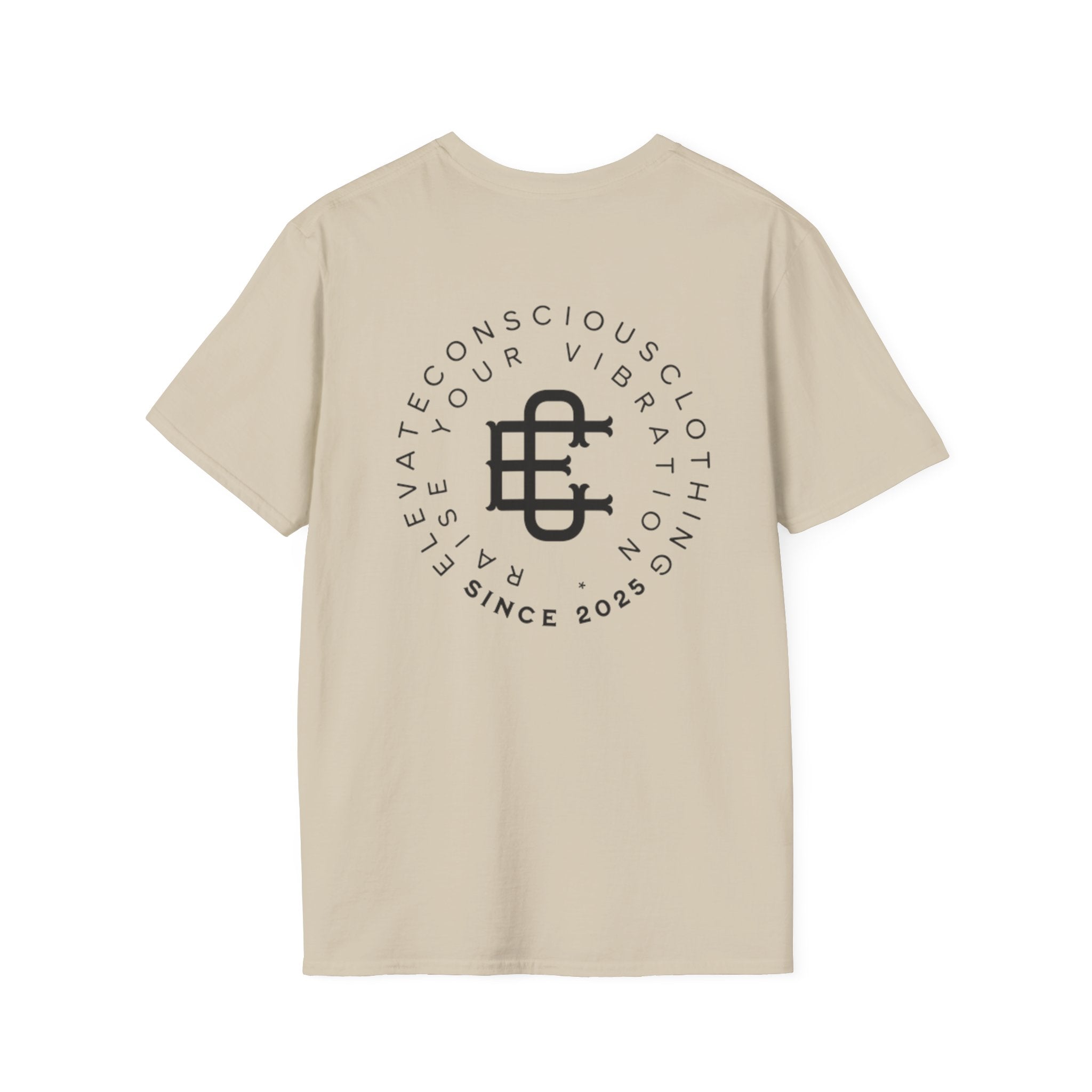 Elevate Your Vibration Unisex Softstyle T-Shirt, Conscious Clothing, Eco-Friendly Tee, Casual Wear, Gift for Him/Her