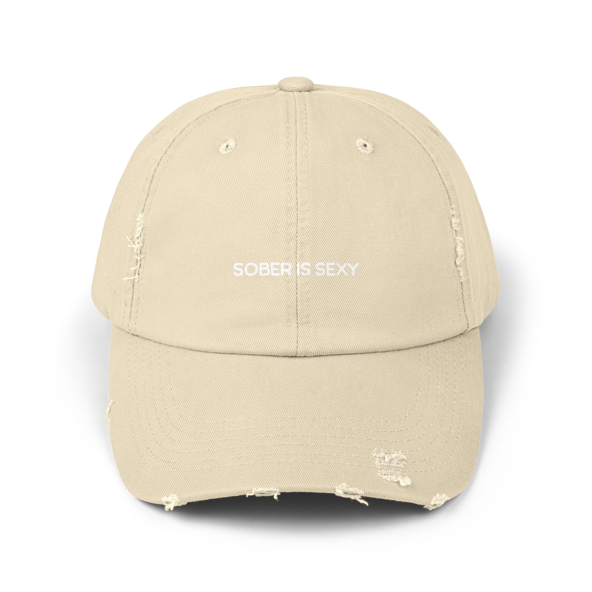 Sober Is Sexy Distressed Baseball Cap