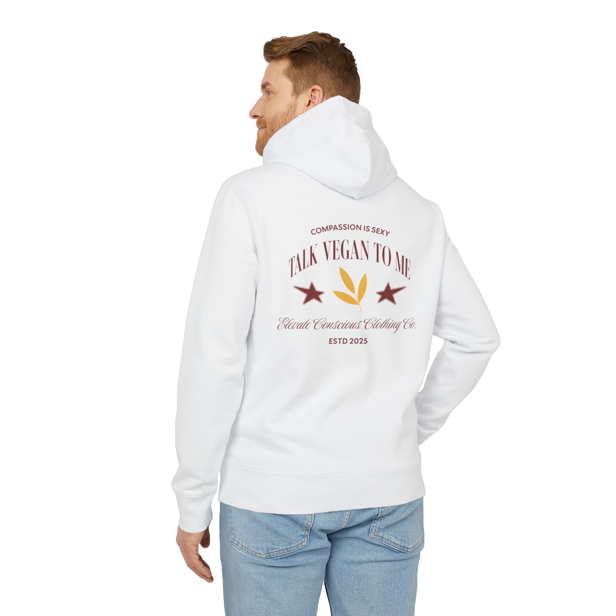 Chic Unisex Cruiser Hoodie with Vegan Theme, Fashionable Streetwear, Gift for Vegans, Comfortable Everyday Wear, Eco-Conscious Clothing