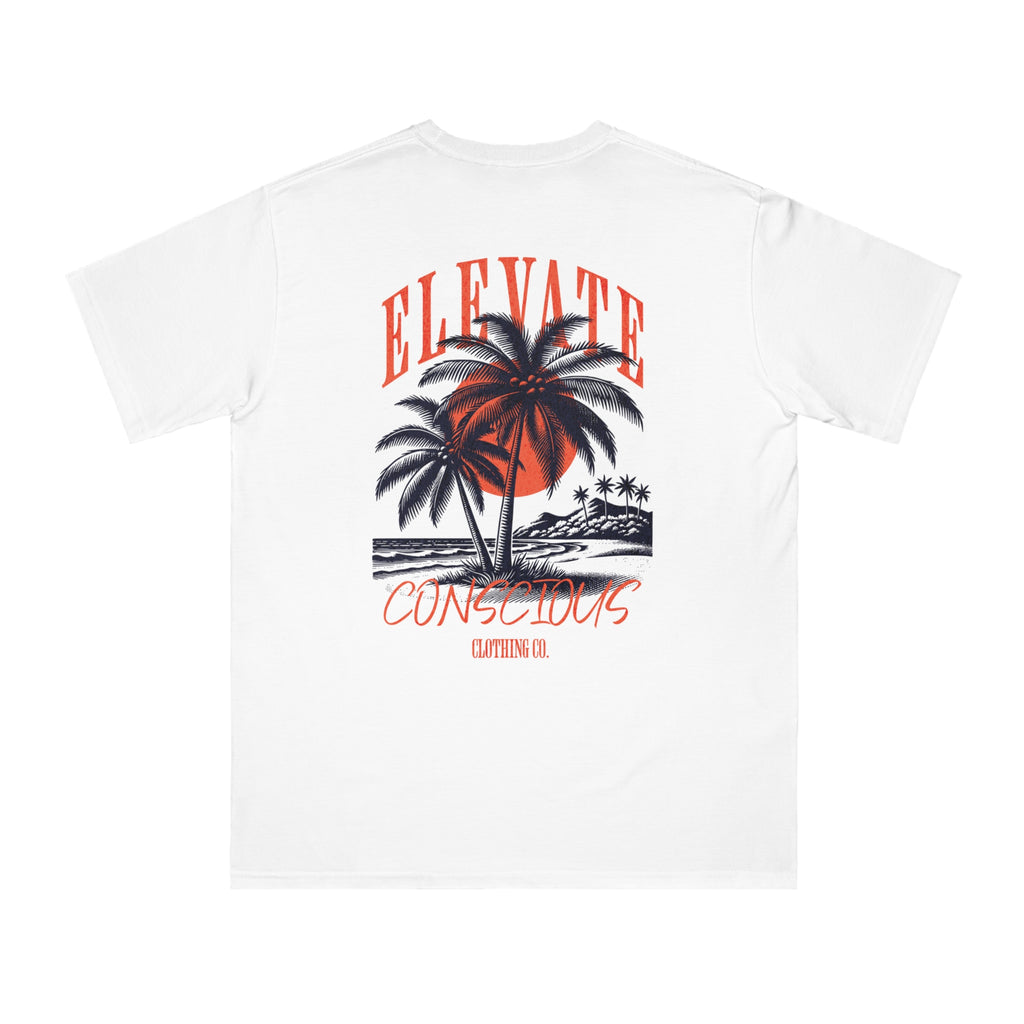 Organic Unisex Classic T-Shirt - Elevate Consciousness, Casual Summer Wear, Eco-Friendly Fashion, Unisex Gift, Beach Vibes T-Shirt