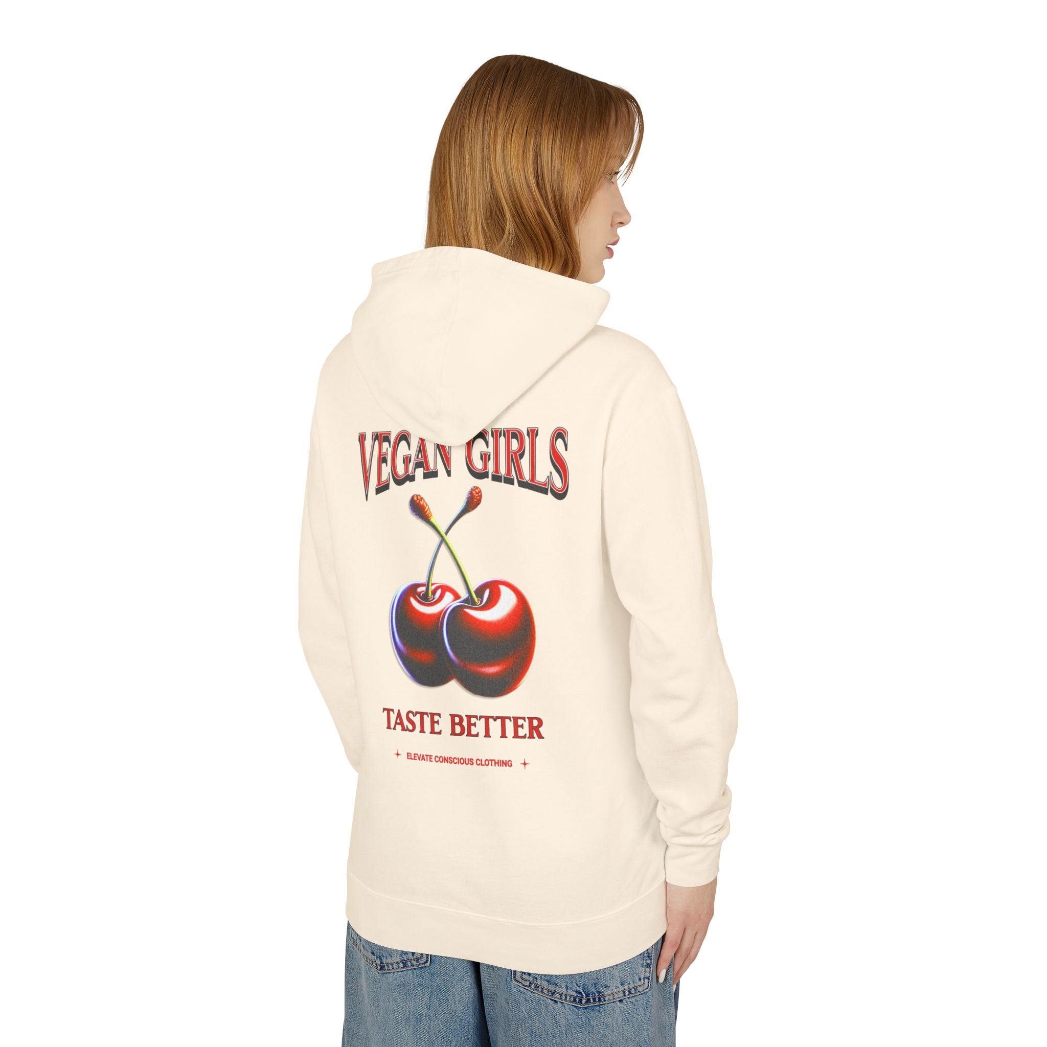 Chic Vegan Girls Hoodie - Lightweight Unisex Sweatshirt, Perfect for Eco-Friendly Fashion, Casual Outings, Gifts, Festivals